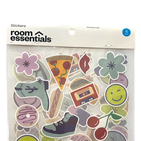 Room Essentials Dishwasher-Safe Stickers 4 Pack Food Flower Vinyl Decals Target - Picture 2 of 7